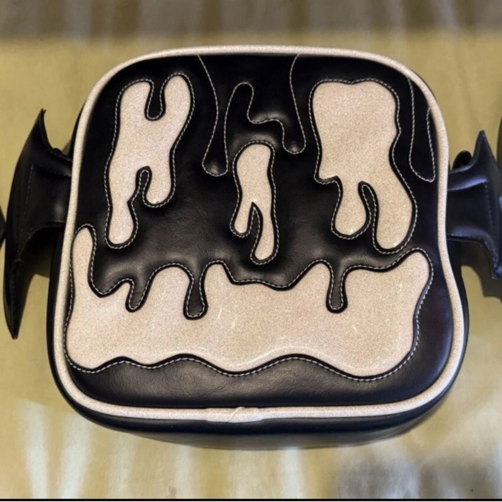 Love Pain and Stitches Handcrafted Goo Face Bag W/ Bat Wings (FREE Wallet)